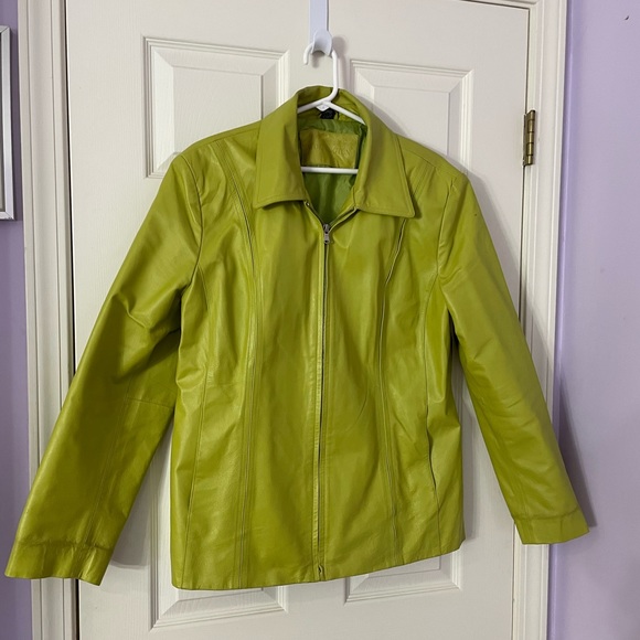 Worthington Green Leather Jacket - Picture 1 of 5